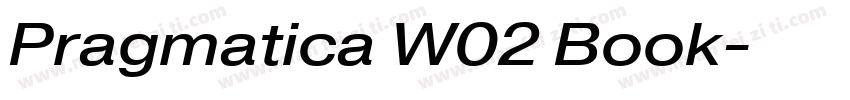 Pragmatica W02 Book字体转换